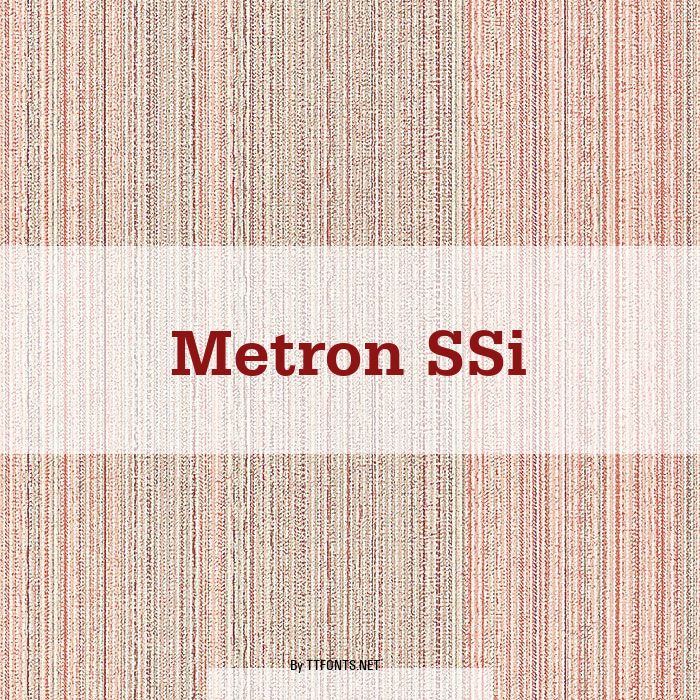 Metron SSi example